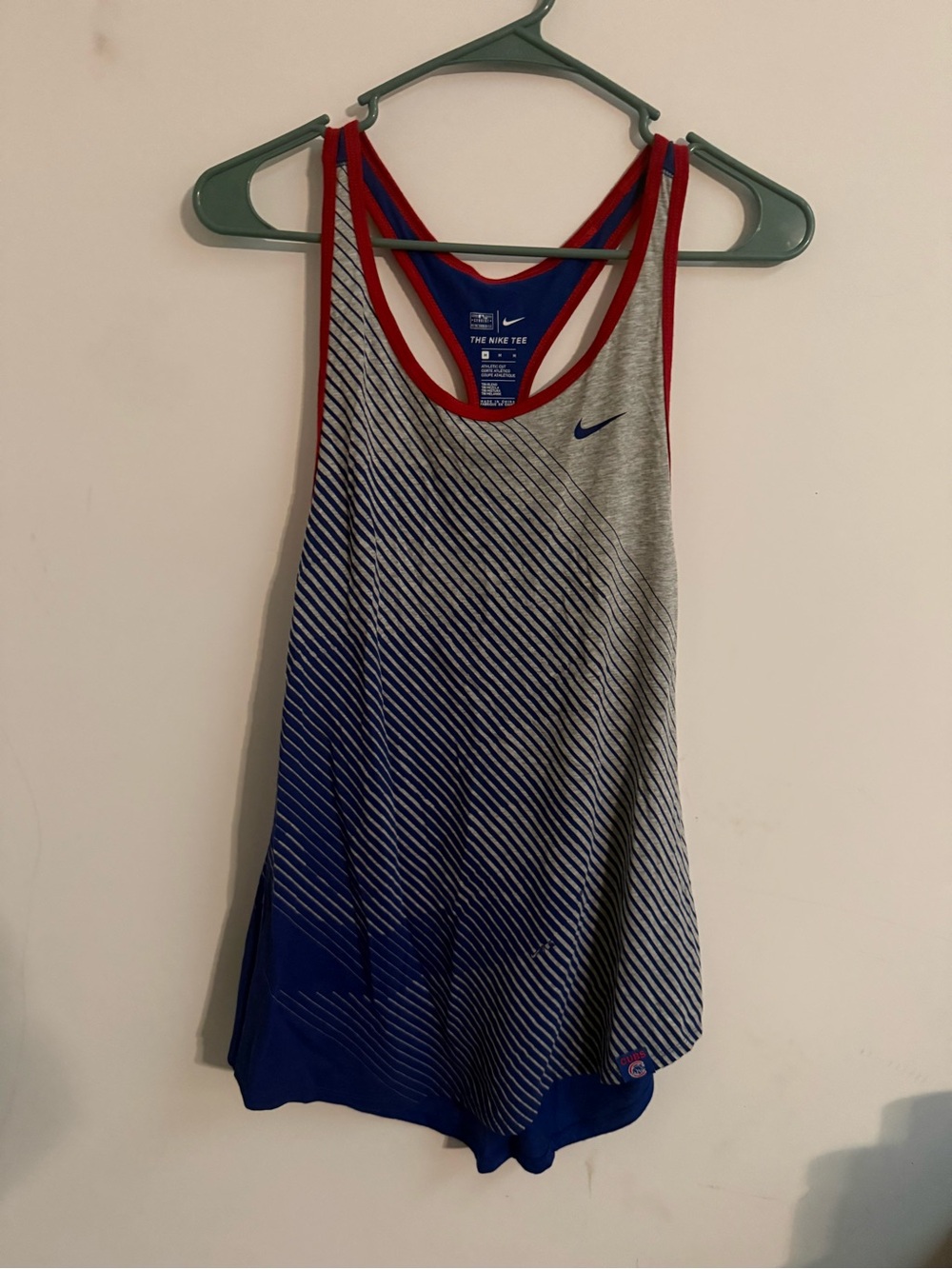 Nike Red-Trim Blue and Gray Gradient Racerback Tank